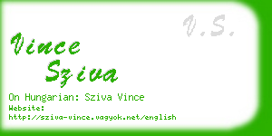 vince sziva business card